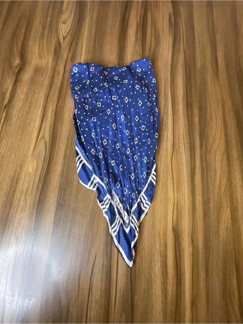 GIVENCHY Vintage Silk Scarf “G” Logo Motif  27